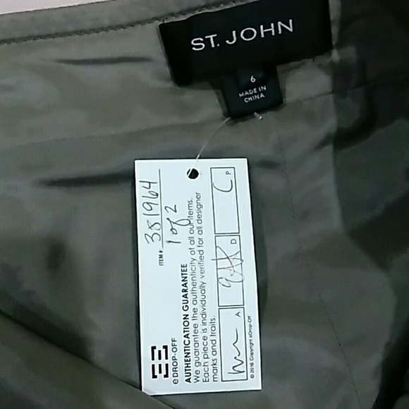 St. John Dresses & Skirts - ST JOHN SUEDE A LINE SKIRT GREY 6
